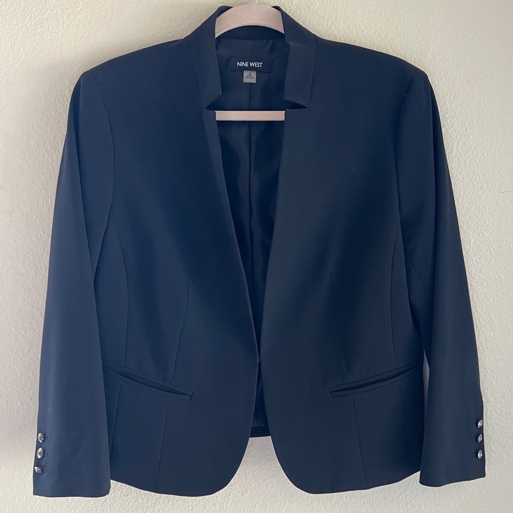 Nine West Women’s Blazer Suit Jacket Black Size 8